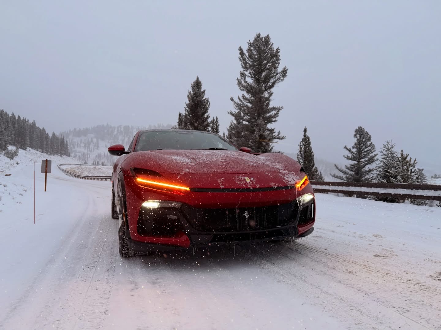 Performance vehicle in adverse conditions